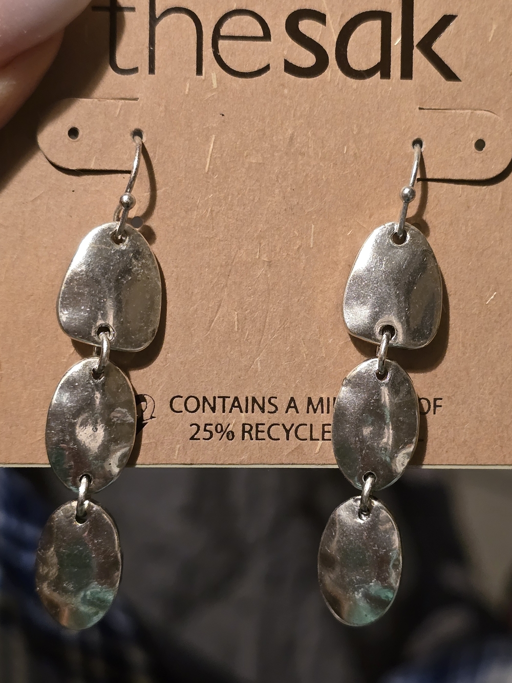 The Sak Silver Triple-Drop Dangle Earrings
